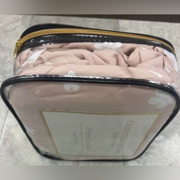 Silver Orchid Perkins 3-piece Flowers Duvet Cover Set    Queen - Pink - Picture 5 of 5